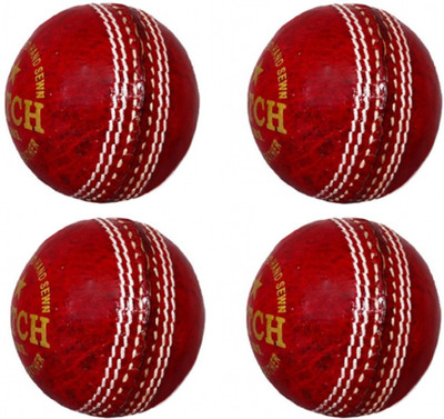 

Diablo Sports Leather Match Cricket Ball Red Pack of 4 (2Part) Cricket Leather Ball(Pack of 4, Red)