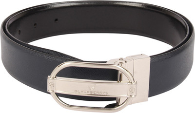 

Blackberrys Men Formal Black Genuine Leather Reversible Belt