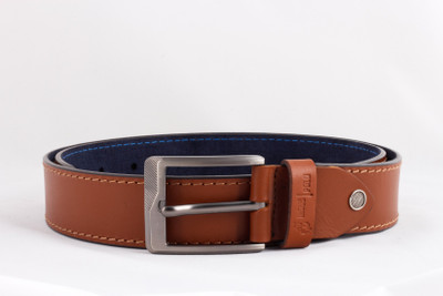 

Induspolo Men Tan Genuine Leather Belt
