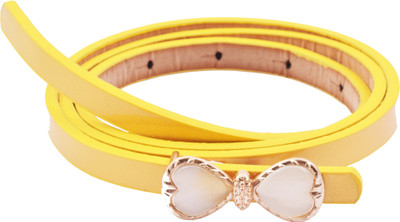 

Antiformal Girls Party Yellow Artificial Leather Belt