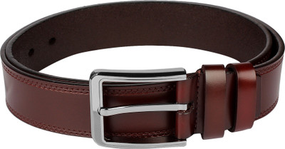 

Egoss Men Formal Maroon Genuine Leather Belt, Brown