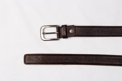 

Induspolo Men Black Genuine Leather Belt, Stone brown