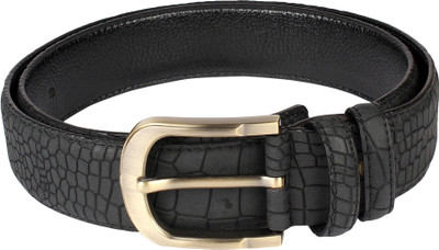 Egoss Men Formal Black Genuine Leather Belt