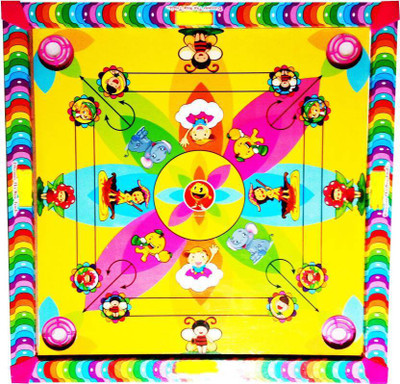 

Qweezer caram bord ( 50 X 50 CM ) & ludo GAME with [ free carrom board power ] 50 cm Carrom Board(Multicolor)