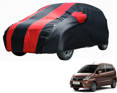 Fit Fly Car Cover For Maruti Suzuki Zen Estilo (With Mirror Pockets)(Black, Red)