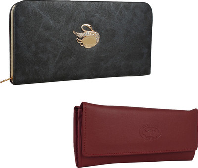 

Fillincart Casual, Formal, Party Maroon, Black Clutch, Black;maroon