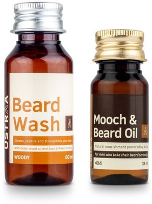 

Ustrra Mooch & Beard Oil 4x4 For Men (35 ml) Beard Wash for Men (60 ml)(Set of 1)