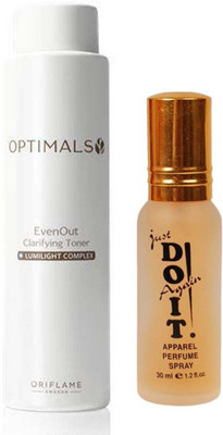 

Oriflame Sweden Optimals Even Out Clarifying Toner Luminizing (200 ml) with one do it perfume 30 ml(Set of 2)