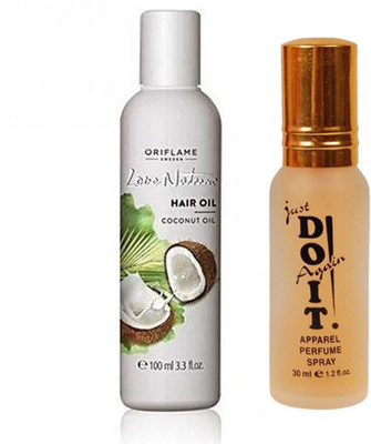 

Oriflame Sweden love nature hair oil Hair Oil (100 ml) with one do it perfume 30 ml(Set of 2)