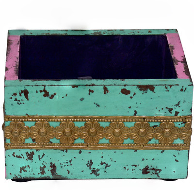 Purpledip 1 Compartments Wooden Pen Holder(Multicolor)