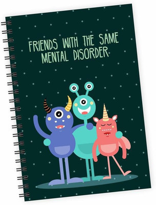 

Dpotli A5 Diary(Friends With The Same Mental Disorder, Multicolor)