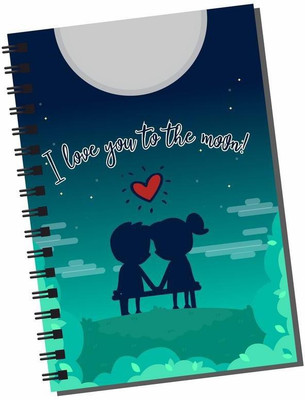 

dpotli A5 Diary(I love you to the moon, Multicolor)