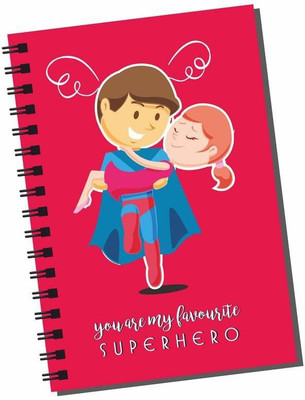 

dpotli A5 Diary(You are my favourite superhero, Multicolor)