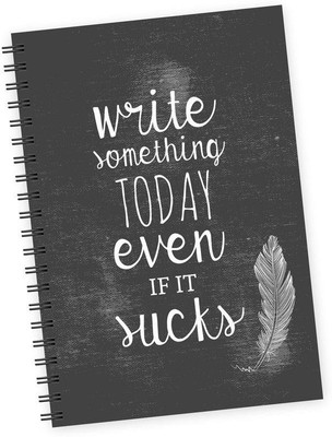 

dpotli A5 Notebook(Write Something Today, Multicolor)