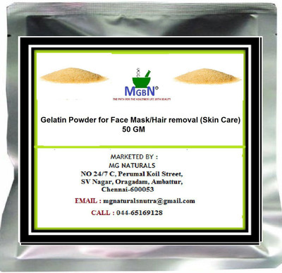 

MGBN Gelatin Powder for Face Mask/Hair removal (Skin Care) 50 GM(50 g)