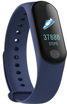 

IBS M3 PLUS IP67 Waterproof Blood Pressure Sleep Heart Rate Wristband Pedometer Fitness Band(Blue, Pack of 1), Navy blue