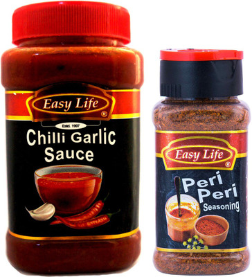 

Easy Life Combo of Chilli Garlic Sauce 340g + Peri Peri Seasoning 75g Combo(2)