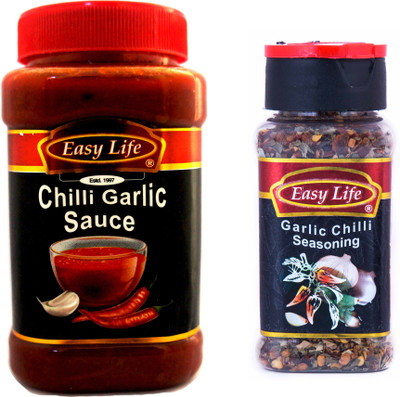 

Easy Life Combo of Chilli Garlic Sauce - 340 g & Garlic & Chilli Seasoning 45Gm Combo(2)