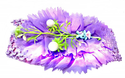 

Proplady Floral Cutwork Baby Head Band(Purple)