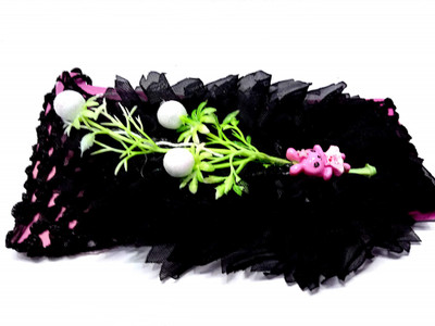 

Proplady Floral Cutwork Baby Head Band(Black)