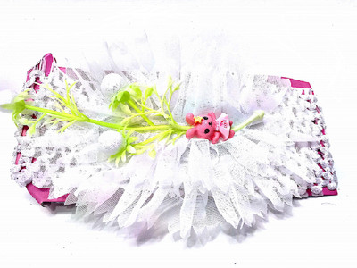 

Proplady Floral Cutwork Baby Head Band(White)
