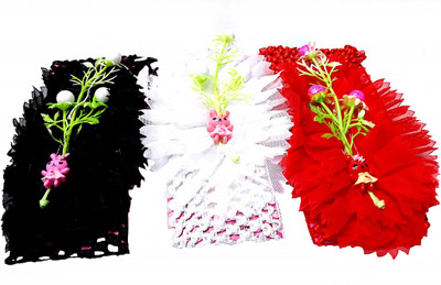 

Proplady Floral Partywear Combo (3 Pieces set) Head Band(Red, Black, White)