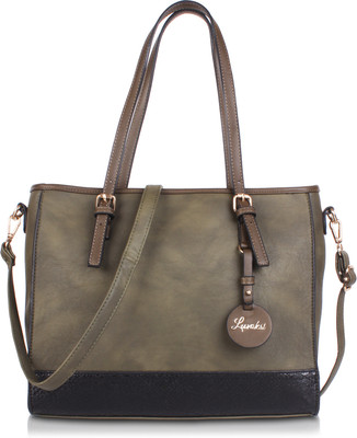 

Luvoksi Shoulder Bag(Green, Brown), Brown;green