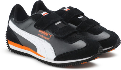 

Puma Boys & Girls Velcro Sneakers(Black, Black-white