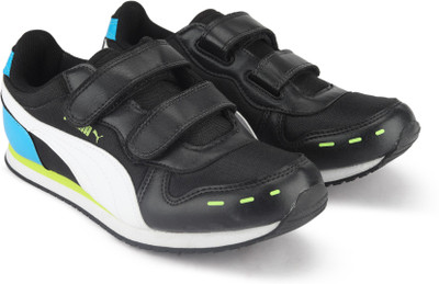 

Puma Boys & Girls Velcro Sneakers(Black, Black-blue danube-safety yellow