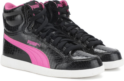 

Puma Girls Lace Sneakers(Black, Black-ultra magenta