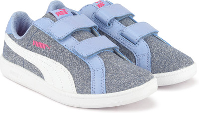 

Puma Girls Velcro Sneakers(Blue, Twilight blue-white
