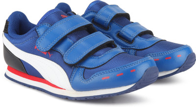 

Puma Boys & Girls Velcro Sneakers(Blue, True blue-white-barbados cherry