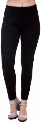 PI World Ankle Length Ethnic Wear Legging(Black, Solid)