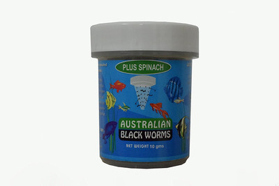 

Australian Black Worms plus spinach 10 g Dry Fish Food