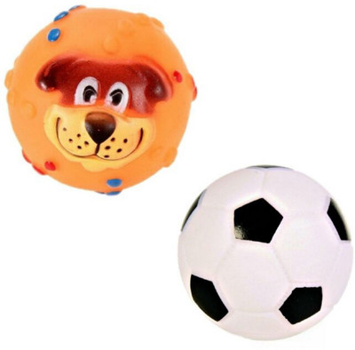 

W9 High Quality Medium Puppy Squeaky Ball Fun Toy-Multi colour- 1 Piece Rubber Squeaky Toy For Dog