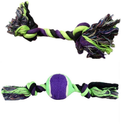 

W9 High Quality Tennis Ball With Cotton Rope Toy For Puppy-Small-11 Inch Cotton Chew Toy For Dog