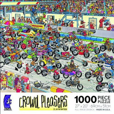 

Crowd Pleasers Puzzle Crowd Pleasers MOTORCYCLE RACE Puzzle 1000 Pieces Jigsaw Puzzle by Jan Van Haasteren(1000 Pieces)