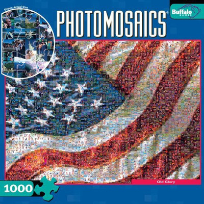 

Buffalo Games Photomosaic Old Glory 1000 Pieces Jigsaw Puzzle(1000 Pieces)