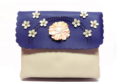 

Ambrosia Women Casual Blue, Beige Synthetic Leather Sling Bag, Beige;blue