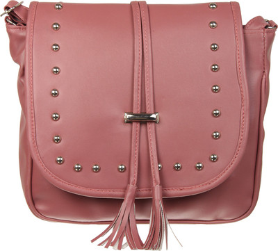 

Alee Women Casual Pink Leatherette Sling Bag