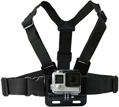 

yog india 3-Way Adjustment Base Mount + Adjustable Elastic Body Chest Strap Shoulder Belt for GoPro HD Strap(Black)