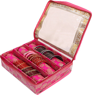 

kuber industries Wooden 3 Rod Bangle Box (Pink) Set of 1 Pc bangle box Vanity Box(Pink)