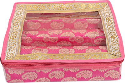 kuber industries Wooden 3 Rod Bangle Box (Pink) Set of 1 Pc Bangle box Vanity Box(Pink)