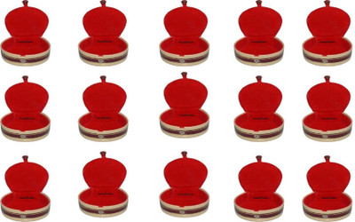 

OmneityHuckster Mini Bangles Box OmneityHuckster Pack of 15 Pieces Latest Designer Velvet Mini Bangle small Box Travel Case Jewellery Vanity Box (Red) Vanity Box(Red)