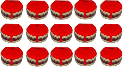 

OmneityHuckster Mini Bangles Case OmneityHuckster Pack of 15Pcs Latest Designer Velvet Mini Bangle small Box Travel Case Jewellery Vanity Box (Red) Vanity Box(Red)