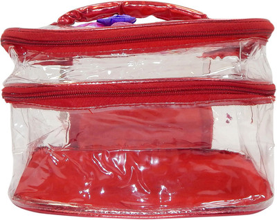 

RK Brands Beautiful 2 Partition Portable Thermocol Multipurpose, Travelling Vanity Box(Red)