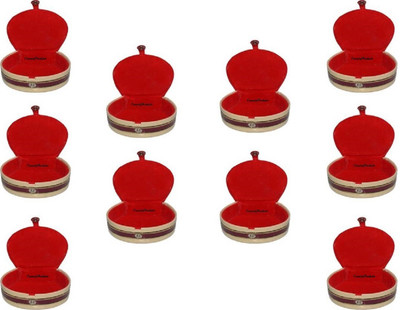 

OmneityHuckster Mini Bangles Box OmneityHuckster Pack of 10 Pieces Latest Designer Velvet Mini Bangle small Box Travel Case Jewellery Vanity Box (Red) Vanity Box(Red)