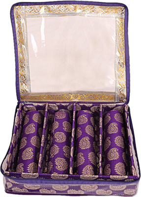 

kuber industries Wooden 4 Rod Bangle Box (Purple) Set of 1 Pc Bangle box Vanity Box(Purple)