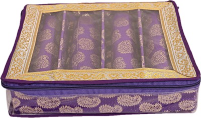 

kuber industries Wooden 4 Rod Bangle Box (Purple) Set of 2 Pc Bangle box Vanity Box(Purple)