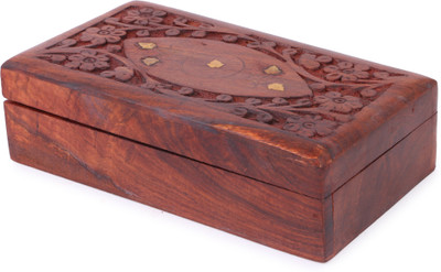 Crafts haveli jewelery box handcrafted wooden jewelry box Vanity Box(Brown)